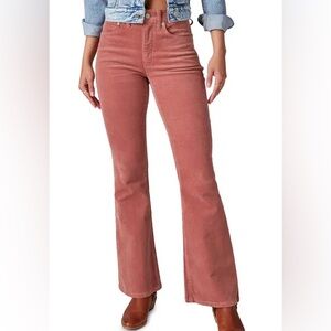 Coral Lucky Brand Corduroy Stevie Flare High Rise US10/30 ankle length